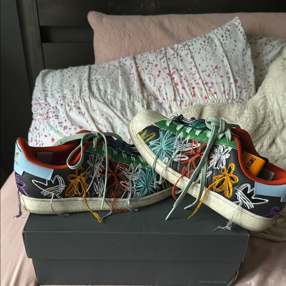 Colorful Embroidered Sneakers